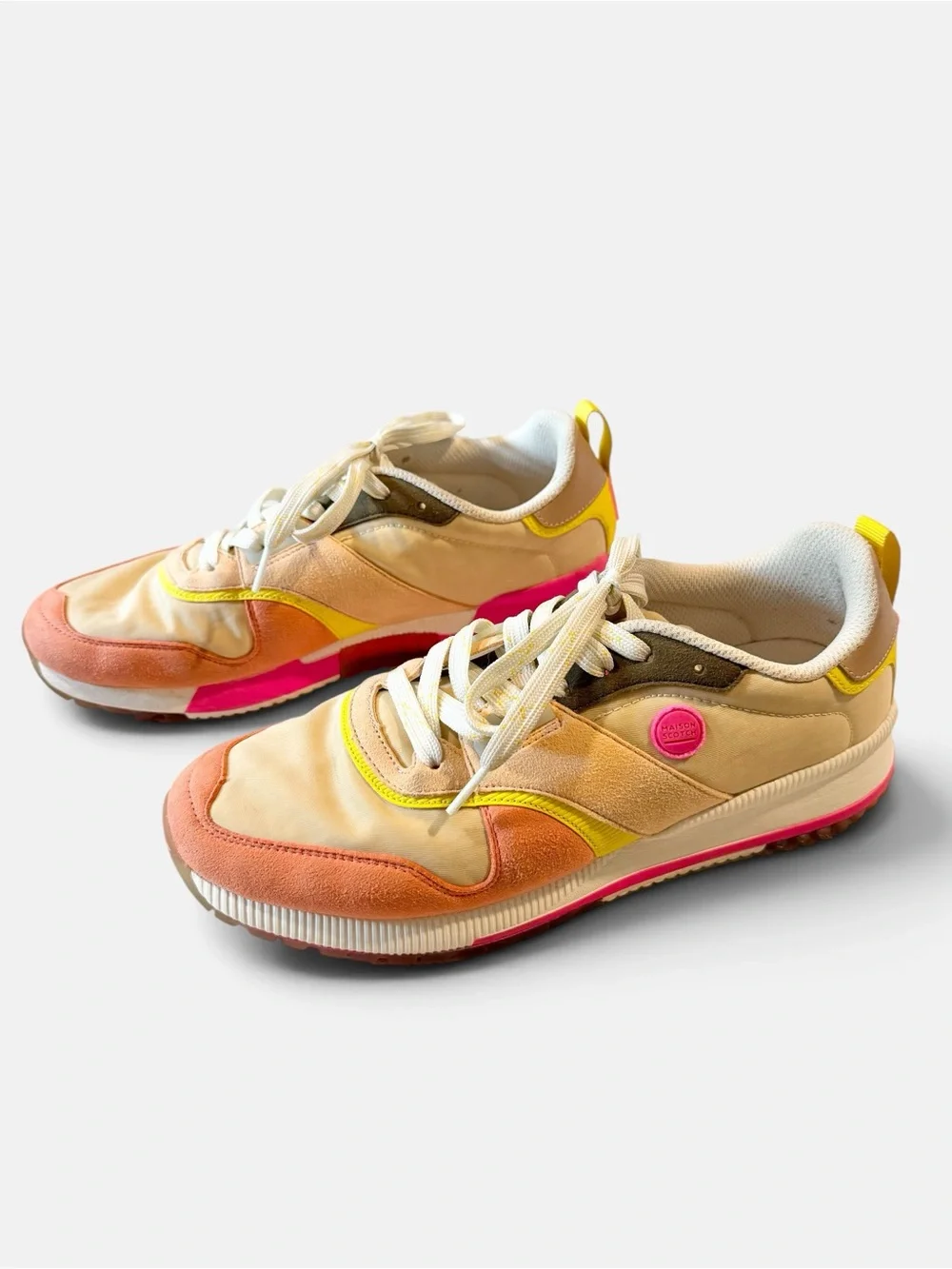 Scotch & Soda VIVI Sneakers EU 42 Bright Neon Coral Pink Men’s 8.5 Women’s 10.5